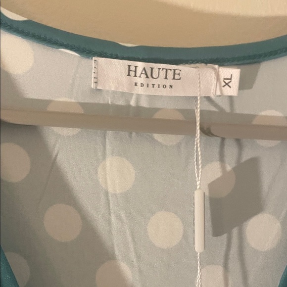 Chic Teal and White Polka Dot Midi Dress - Picture 7 of 12